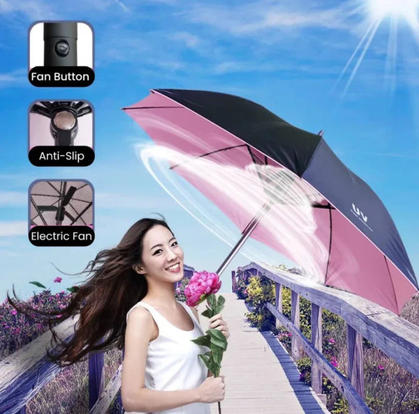 2-in-1 Cooling Fan Umbrella | Beat the Summer Heat